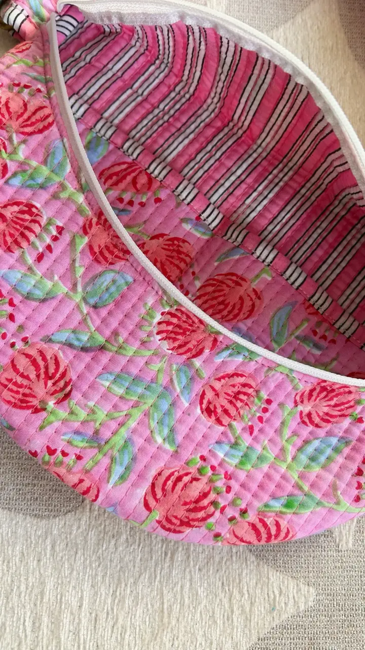 Banano estampado floral rosado - 3