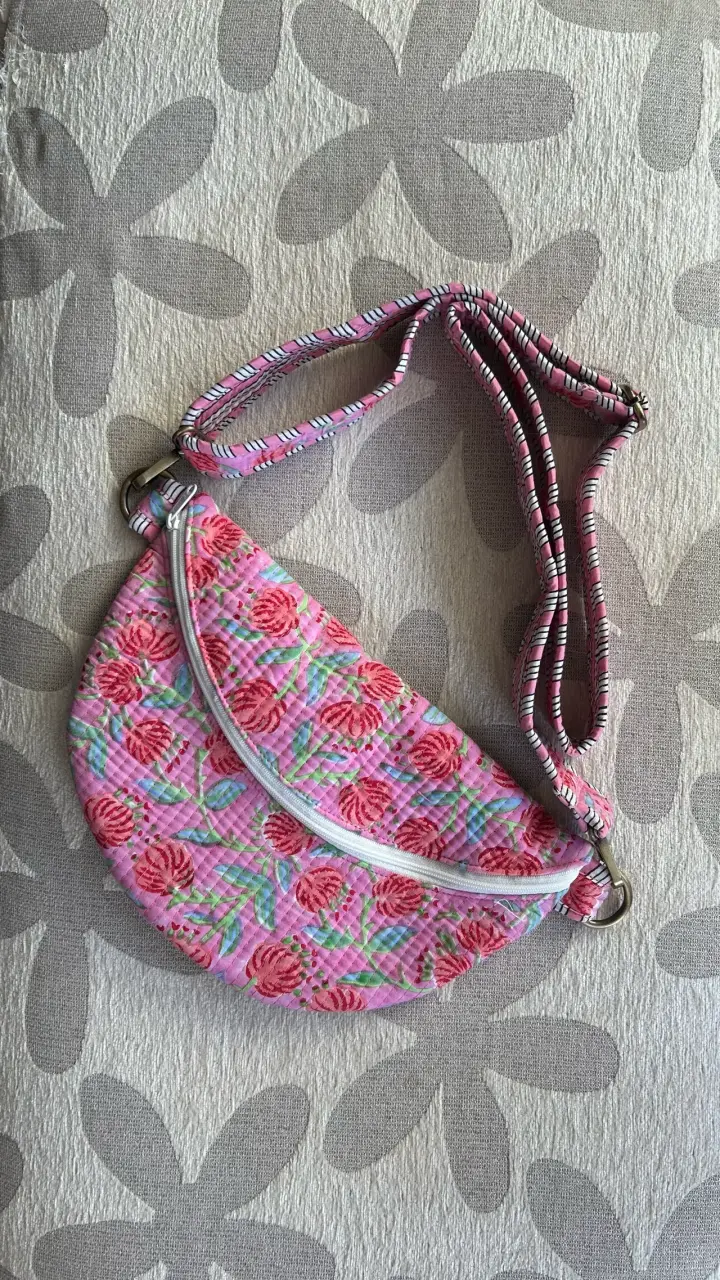 Banano estampado floral rosado - 4