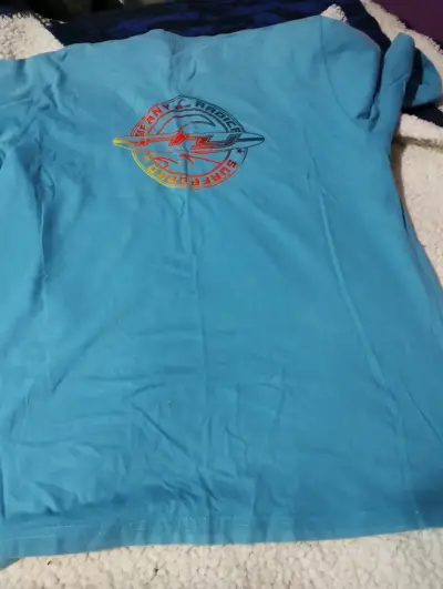 Polera celeste con logo Fly Racing - miniatura 2