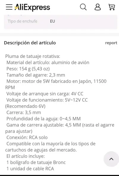 Pluma de tatuaje rotativa Bronc 5W - miniatura 1