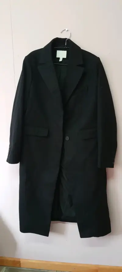 Abrigo negro elegante H&M para mujer - miniatura 2