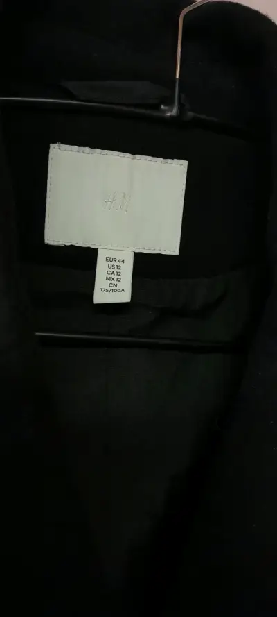 Abrigo negro elegante H&M para mujer - miniatura 3