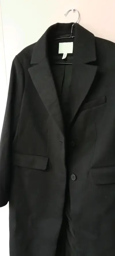 Abrigo negro elegante H&M para mujer - miniatura 4