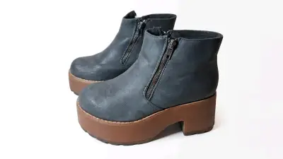 Botines negros con plataforma - miniatura 1