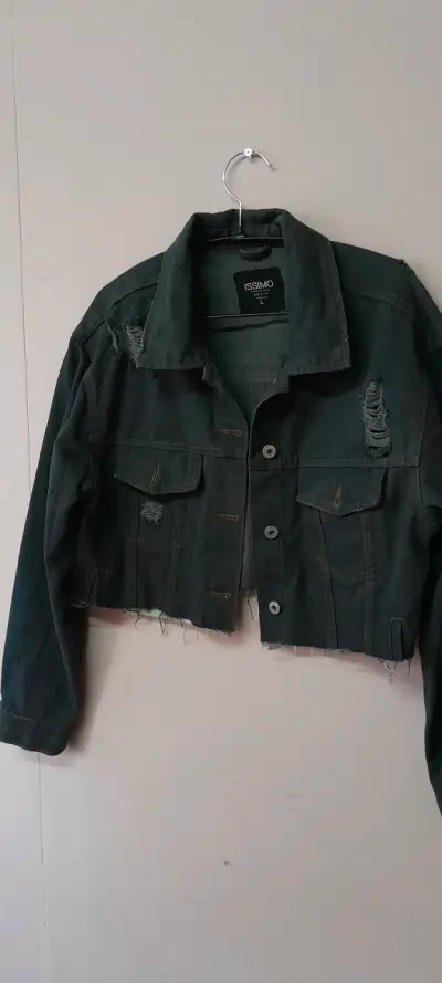 Chaqueta de mezclilla corta Issimo desgastada - miniatura 1