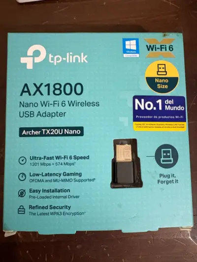 Adaptador USB Wi-Fi 6 TP-Link AX1800 - miniatura 1