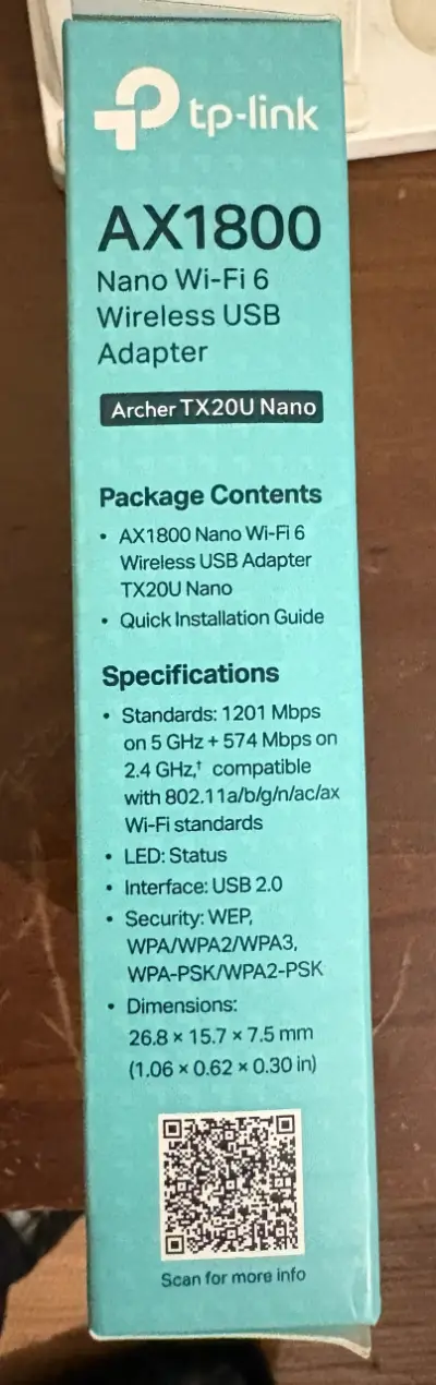 Adaptador USB Wi-Fi 6 TP-Link AX1800 - miniatura 4