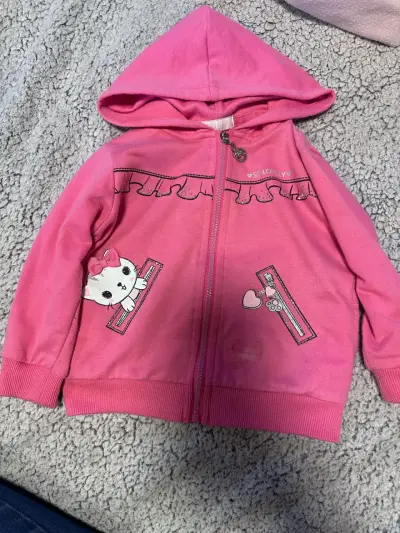 Chaqueta infantil con capucha y estampado floral - miniatura 5