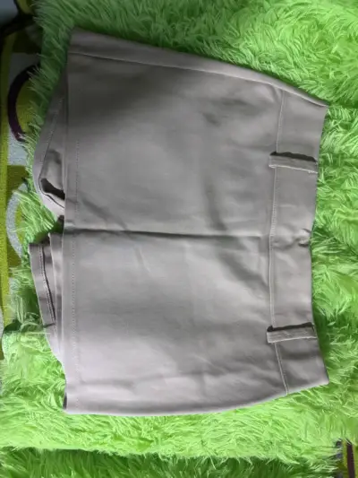 Falda corta beige casual - miniatura 1