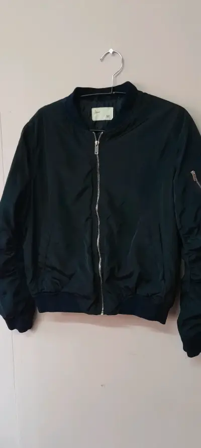 Chaqueta bomber azul marino para mujer talla M - miniatura 1