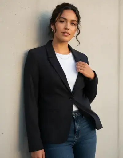 Blazer negro elegante para mujer - miniatura 1