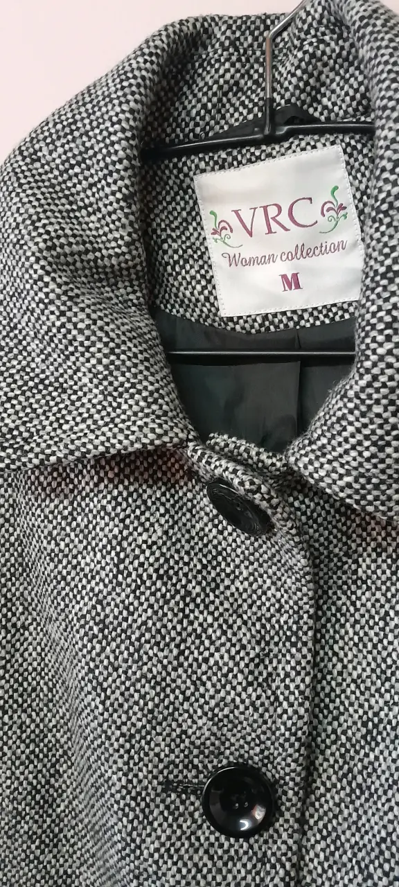 Abrigo gris de lana VRC para mujer - 2