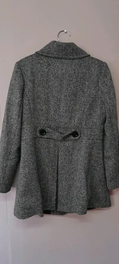 Abrigo gris de lana VRC para mujer - miniatura 3