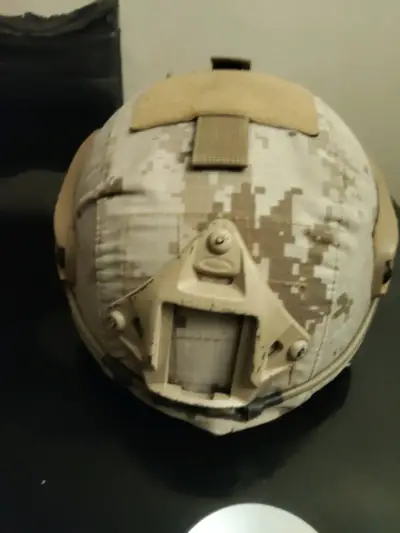 Casco táctico ech  camuflado militar - miniatura 1