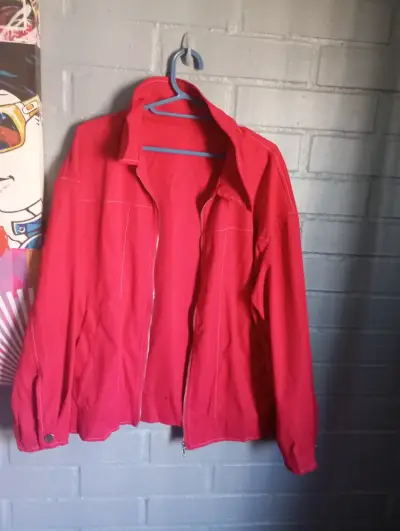 Chaqueta roja con cierre para mujer - miniatura 1