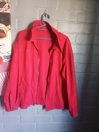 Chaqueta roja con cierre para mujer - miniatura 2