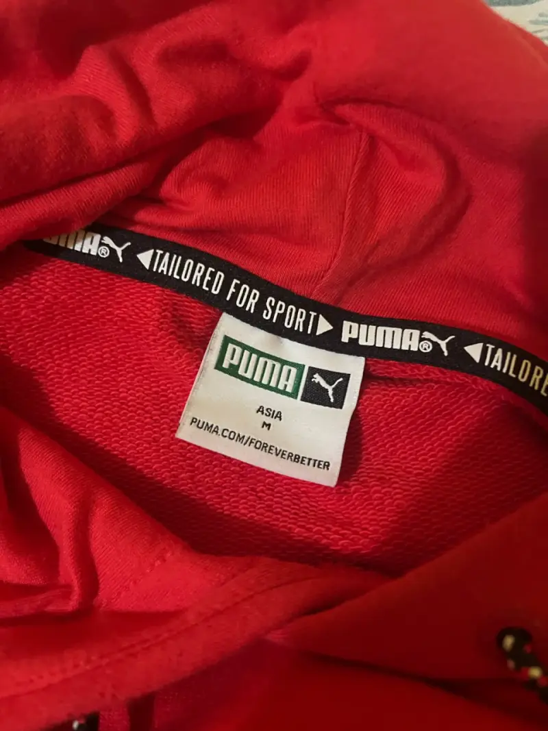 Polerón rojo original Puma con capucha - 3