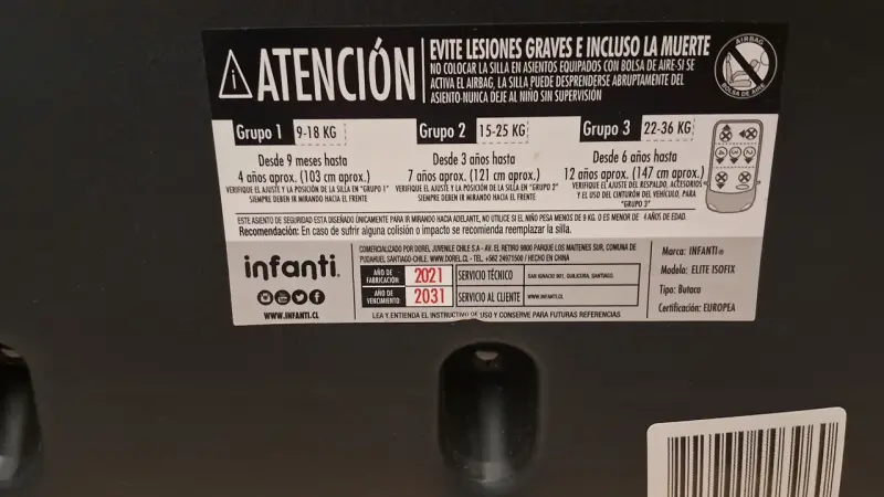 Silla de auto Infanti roja para bebé - 6