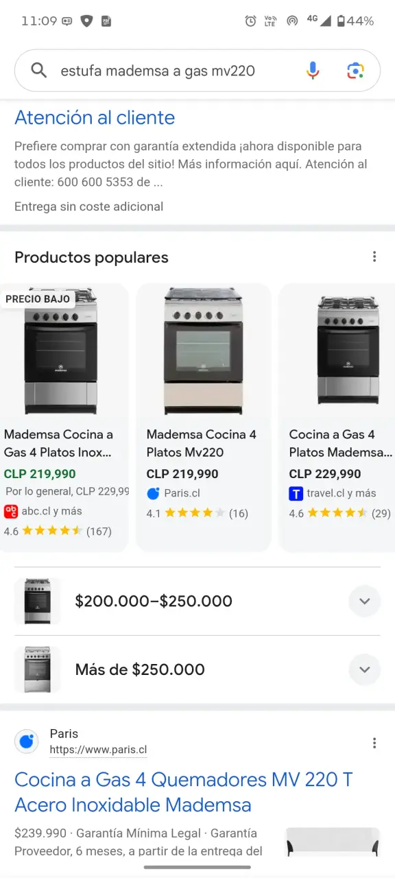 Cocina a gas Mademsa MV220 T en buen estado - 3