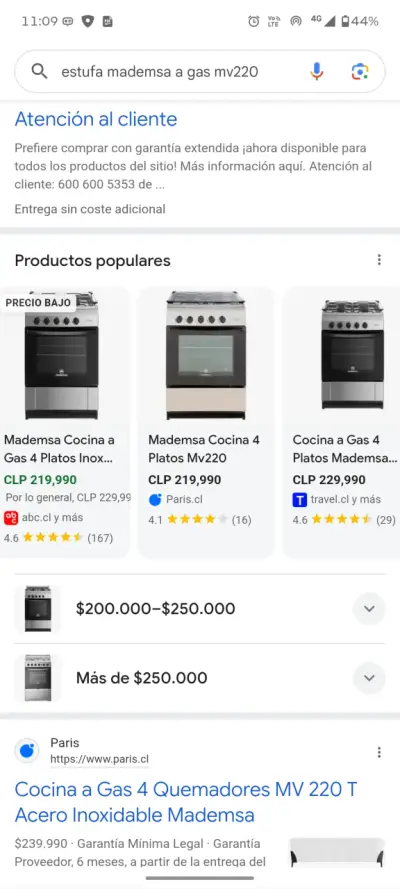 Cocina a gas Mademsa MV220 T en buen estado - miniatura 3