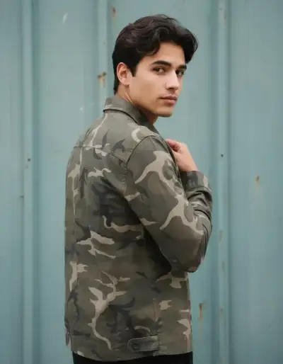 Camisa militar camuflada para hombre - miniatura 3
