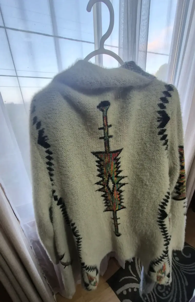 Cardigan de lana con diseño étnico Pacific - 2