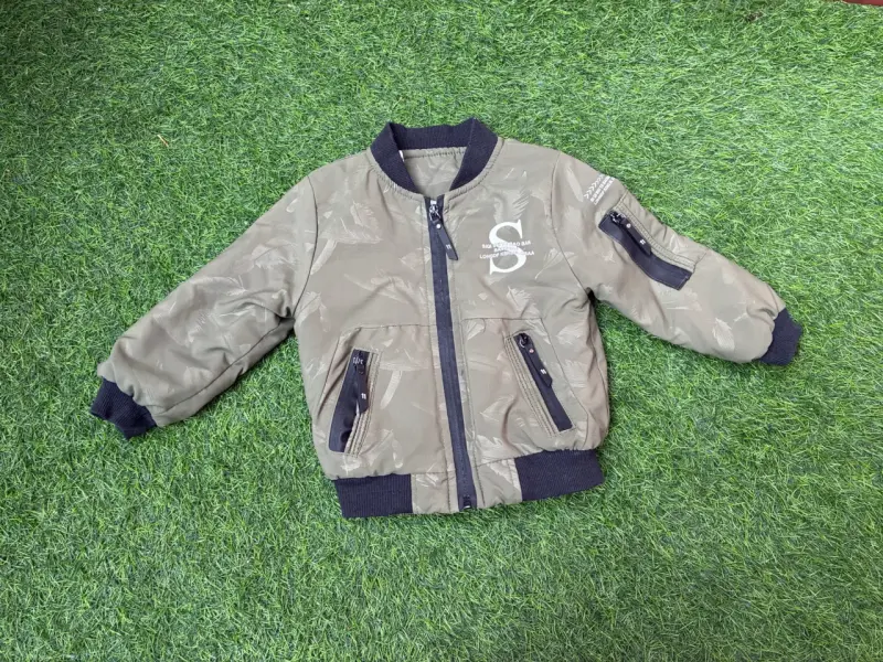 Chaqueta bomber verde para niño - 1