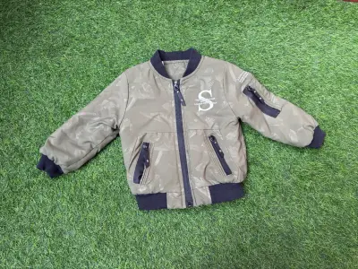 Chaqueta bomber verde para niño - miniatura 1