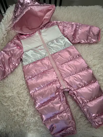 Enterito rosado metálico y chaqueta - miniatura 1