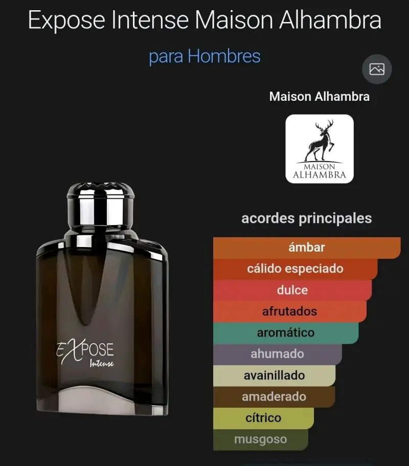 Perfume Expose Intense Maison Alhambra 100ml - 3