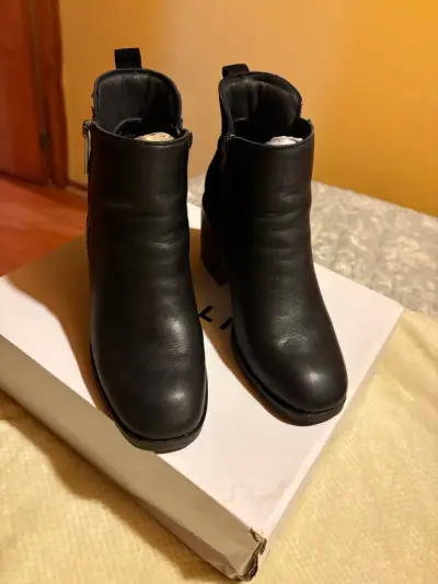 Botines negros de cuero Pollini - miniatura 2