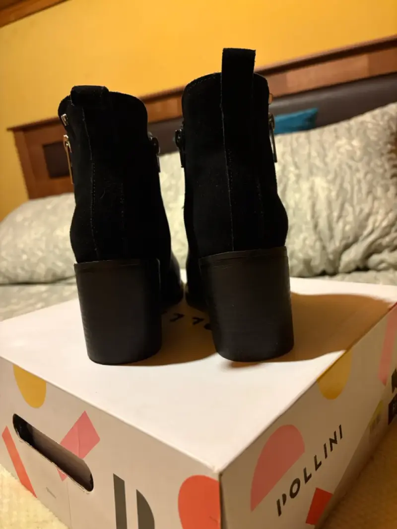 Botines negros de cuero Pollini - 3