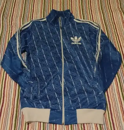 Chaqueta deportiva Adidas azul vintage - miniatura 1
