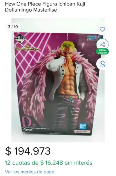 Figura Doflamingo One Piece Masterlise - miniatura 6
