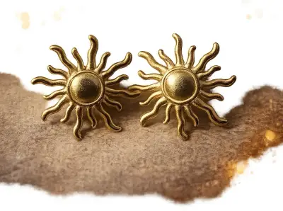 Pendientes de estrella de mar en plata - miniatura 2