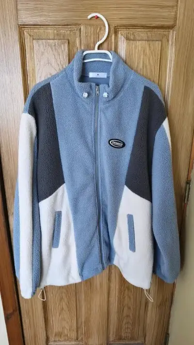 Chaqueta M polar azul y gris con cierre - miniatura 1