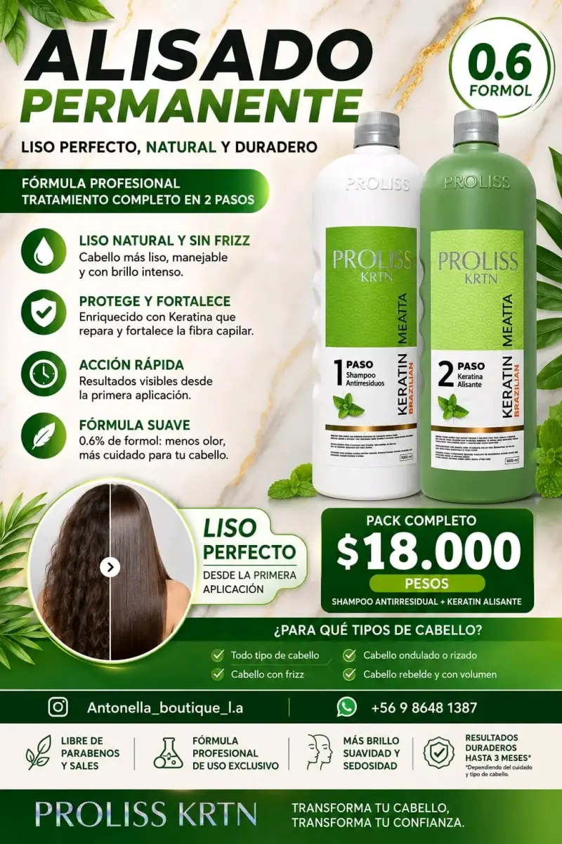 Pack Proliss KRTN con Keratina y Argán formol 0.6 - 3