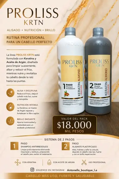 Pack Proliss KRTN con Keratina y Argán formol 0.6 - miniatura 4