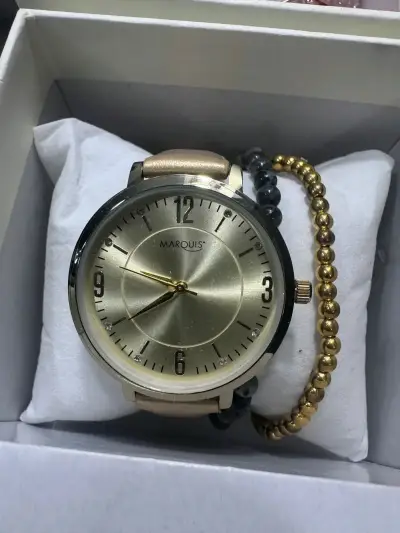 Reloj Marquis dorado con pulsera - miniatura 1