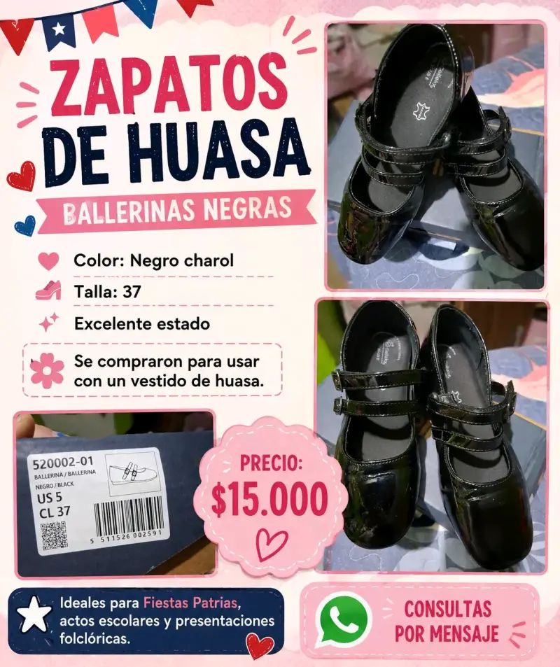 Vestido de huasa talla 2 impecable - 3
