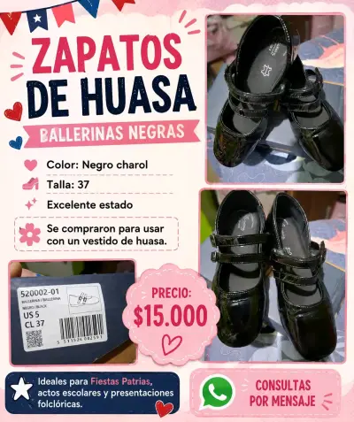 Vestido de huasa talla 2 impecable - miniatura 3