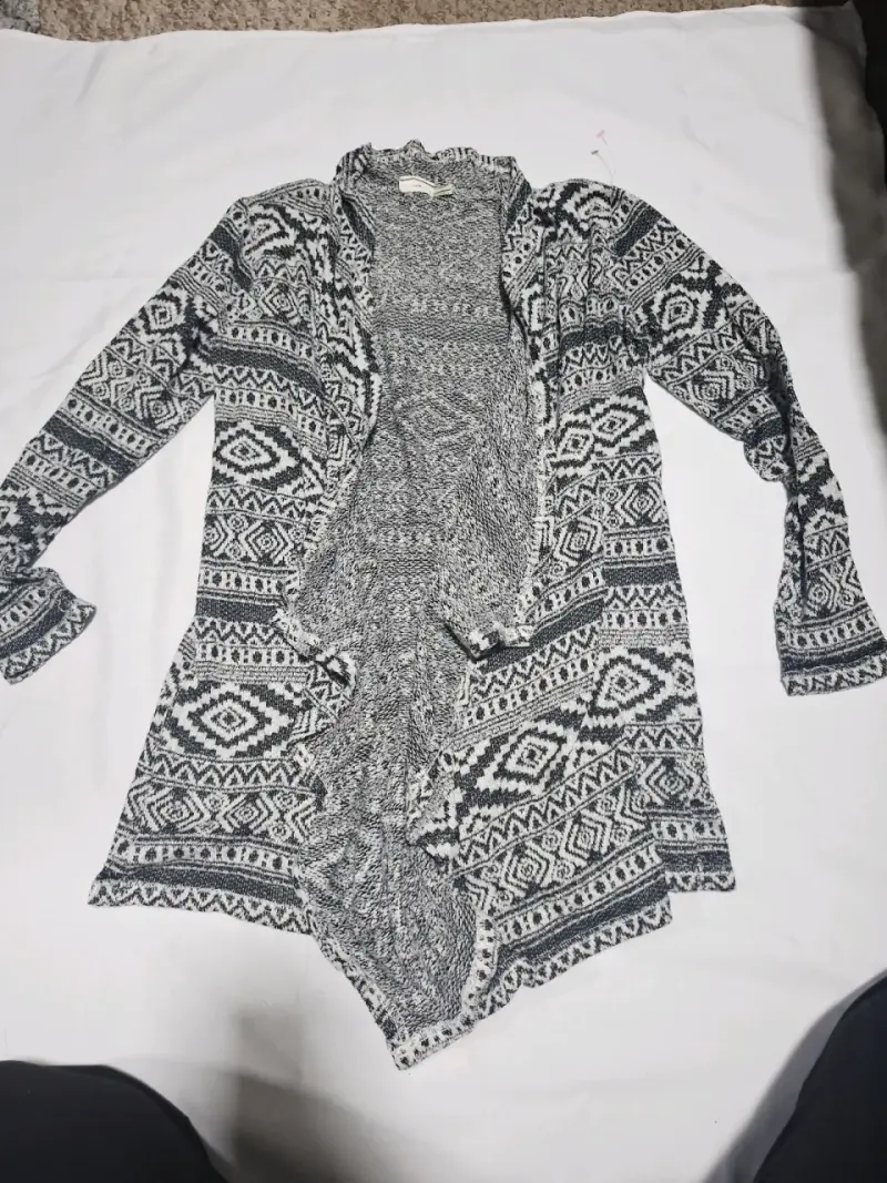 Kimono de rayas rojo y negro - 4