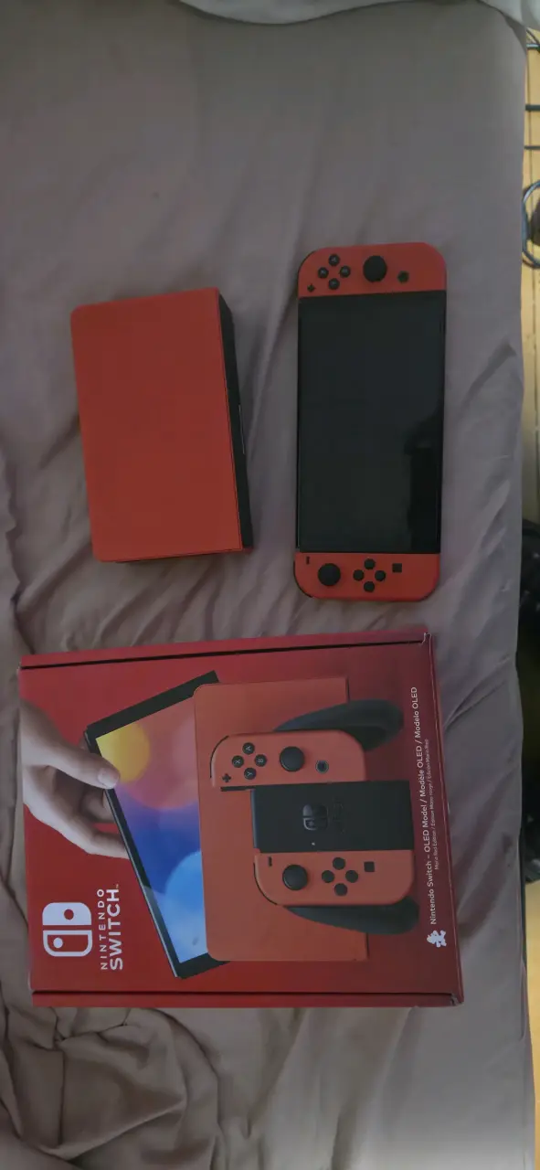 Nintendo Switch OLED mario red + micro sd 128 - 1