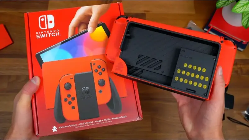 Nintendo Switch OLED mario red + micro sd 128 - 4