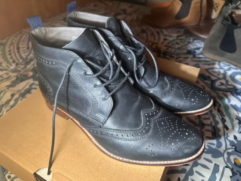 Botines de cuero para hombre - 4
