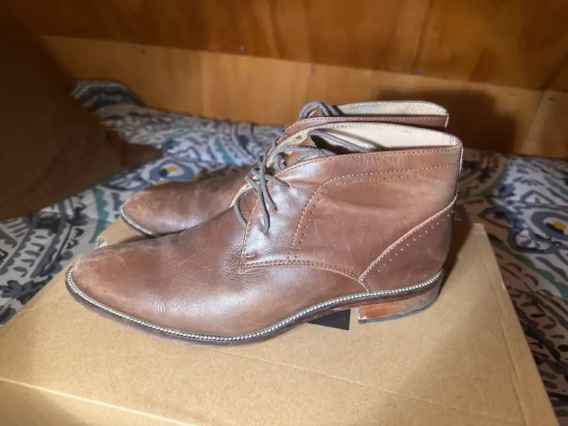 Botines de cuero para hombre - 6