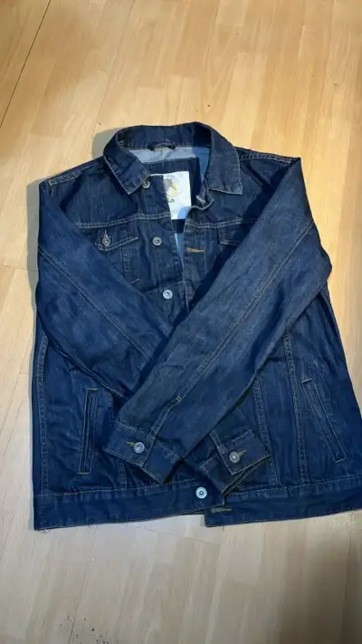 Chaqueta de mezclilla azul para hombre - miniatura 1