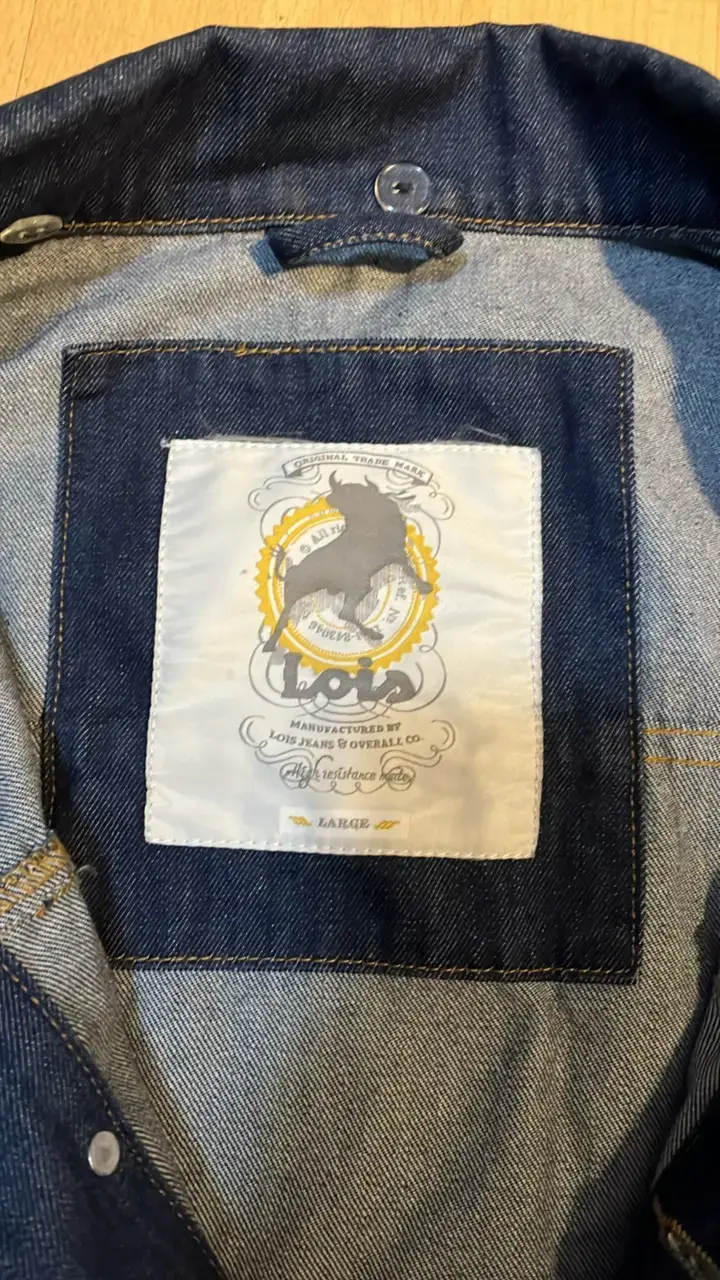 Chaqueta de mezclilla azul para hombre - 4