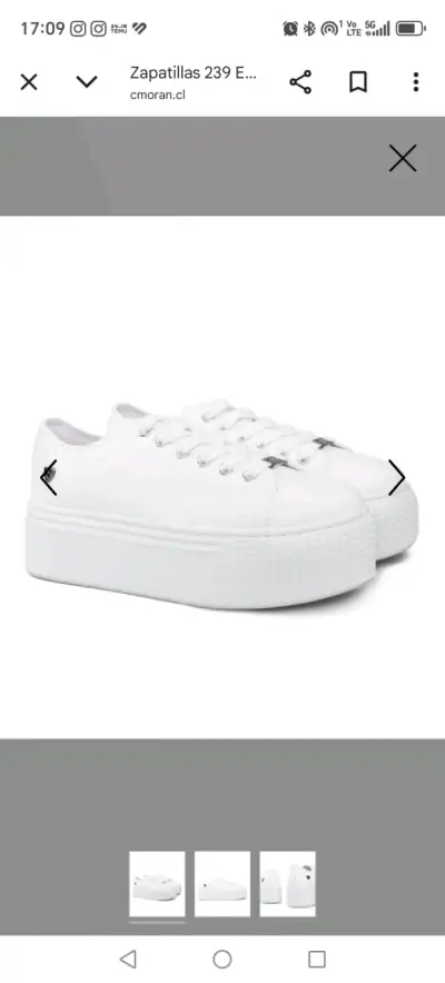 Zapatillas blancas con plataforma CMoran - miniatura 1