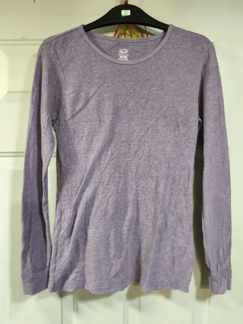 Polera manga larga morada Fruit of the Loom